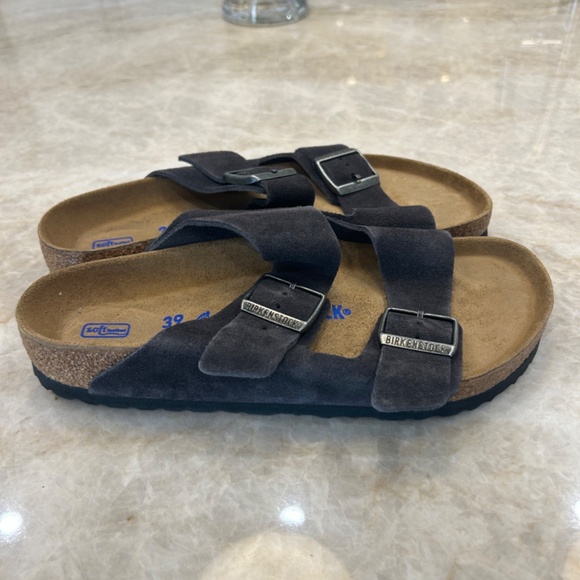 Birkenstock Suede Gray Sandals - Picture 2 of 4